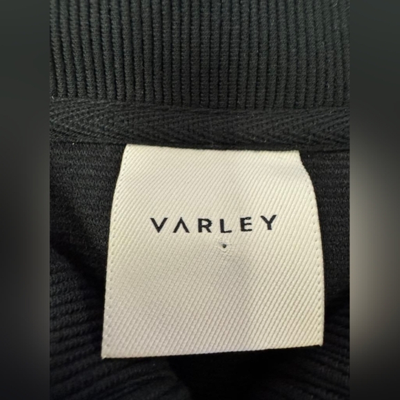 Varley “ELLS JACKET” EUC Ribbed Zip Up Turtleneck Sweater Black Size Medium - Picture 7 of 8